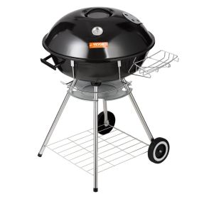 VEVOR 22 inch Kettle Charcoal Grill, Premium Kettle Grill with Wheels and Cover, Porcelain-Enameled Lid and Ash Catcher & Thermometer for BBQ