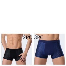 Ice silk men's underwear mesh boxer (Option: Set5-XXL)