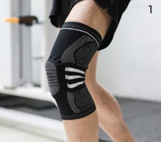 Sports Running Fitness Protection Knee Pads Brace Strap (Option: Black 1 pcs-L)