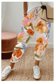 Women's Fashion Cotton Linen Solid Color Casual Pants (Option: 2style-L)