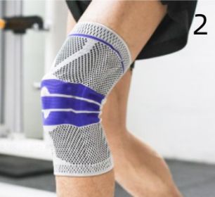 Sports Running Fitness Protection Knee Pads Brace Strap (Option: Grey anti slip 1pc-L)