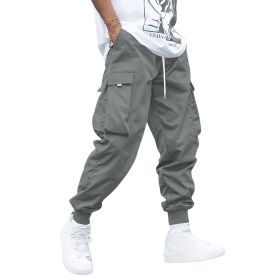 Oversized Cargo Multi-pocket Men's Casual Pants (Option: Dark Grey-M)