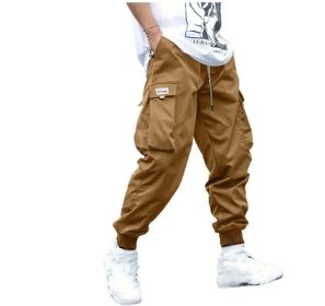 Oversized Cargo Multi-pocket Men's Casual Pants (Option: Dark brown1-L)