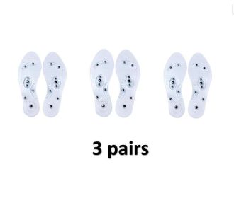 Magnet Magnetic Plus Elastomer Transparent Silicone Massage Insole Health Massage Insole Magnetic Therapy Anti-fatigue (Option: Female 3pcs)