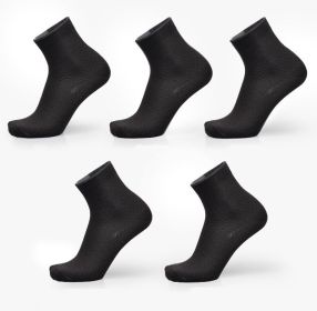 Socks men's new bamboo fiber men's socks (Option: 5Black)