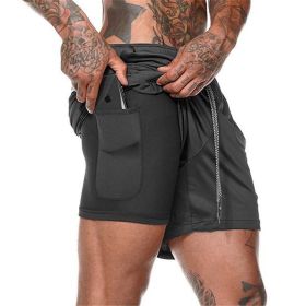 Pocket Compression Shorts (Option: Black-XL)