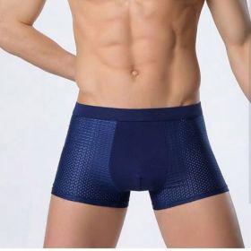 Ice silk men's underwear mesh boxer (Option: Royal blue-XXL)