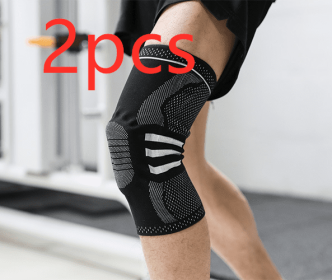 Sports Running Fitness Protection Knee Pads Brace Strap (Option: Black anti slip a pair-S)