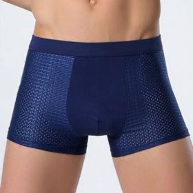 Ice silk men's underwear mesh boxer (Option: Blue-4XL)