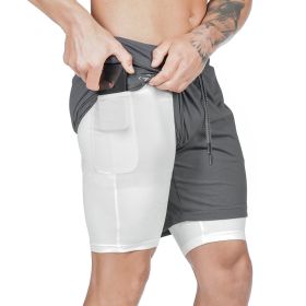 Pocket Compression Shorts (Option: Off white-2XL)