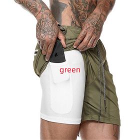 Pocket Compression Shorts (Option: Green-S)