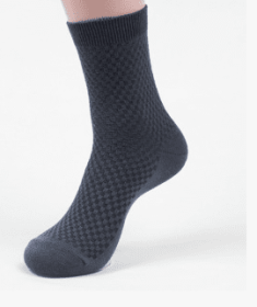 Socks men's new bamboo fiber men's socks (Option: Grey blue)