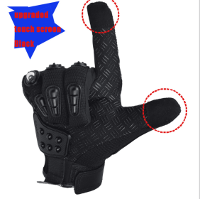 Hot Style Off-Road Motorcycle Riding Gloves Alloy Protective (Option: Touch screen-L)