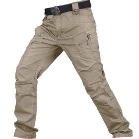 Men's Training Pants Special Service Trousers (Option: Khaki-S)