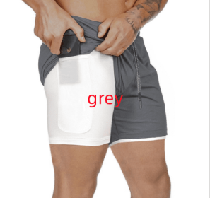 Pocket Compression Shorts (Option: Gray-S)