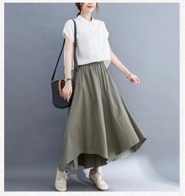 Women's Fashionable Loose Wide-leg Pants Slim Loose Pants (Option: Light Green-XL)