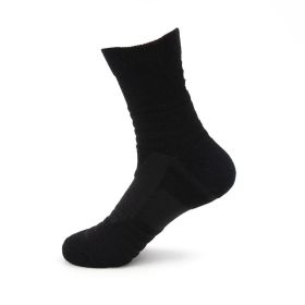 Men's Mid-tube Non-slip Running And Cycling Sports Socks (Option: Black-Men)