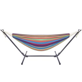 Free shipping  Hammock & Steel Frame Stand Swing Chair Home/Outdoor Backyard Garden Camp Sleep YJ (Type: picture)