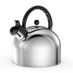 Kitchen Office Stainless Steel Hot Water Kettle for Coffee /Tea (Type: Tea Kettle, Color: Silver & Black)