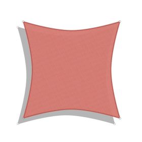 16'x16' Square Sun Shade Sail for Outdoor Backyard Patio Garden (Color: Red, size: 16ft x 16ft)