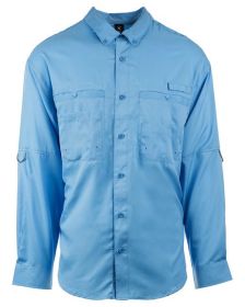 Burnside B2299 Men's Functional Long-Sleeve Fishing Shirt (Color: SAIL, size: XL)